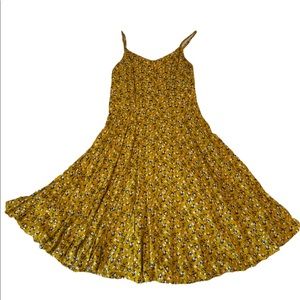Old Navy Golden Yellow Floral patterned Dress